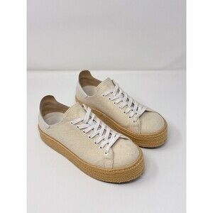 Schutz Womens Shoes White Espadrille Platform Sneakers Chunky Casual US 8 B